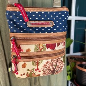 Lily Bloom Forest Owl Fox Porcupine Crossbody Purse